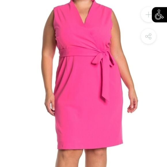 💕💓Alexia Admor SAVANNAH SLEEVELESS WRAP SHEATH1x - Picture 1 of 7
